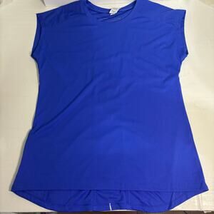 C9 Champion Royal Blue Workout Tee Large High-Low Vent Back